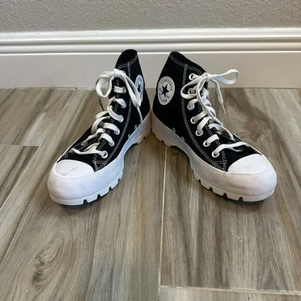 Converse Chuck Taylor Sneakers‎ All Star Lugged High-Top Black Platform 9 Goth